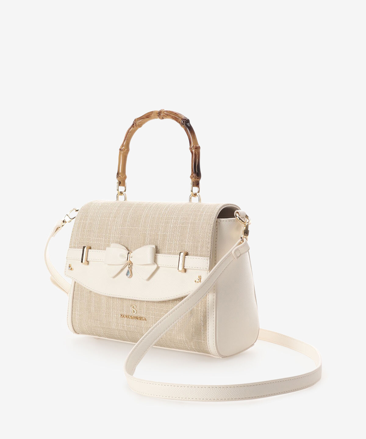 Samantha Vega「マテリアルアクセントリボンショルダーバッグ」|ショルダー・メッセンジャー|