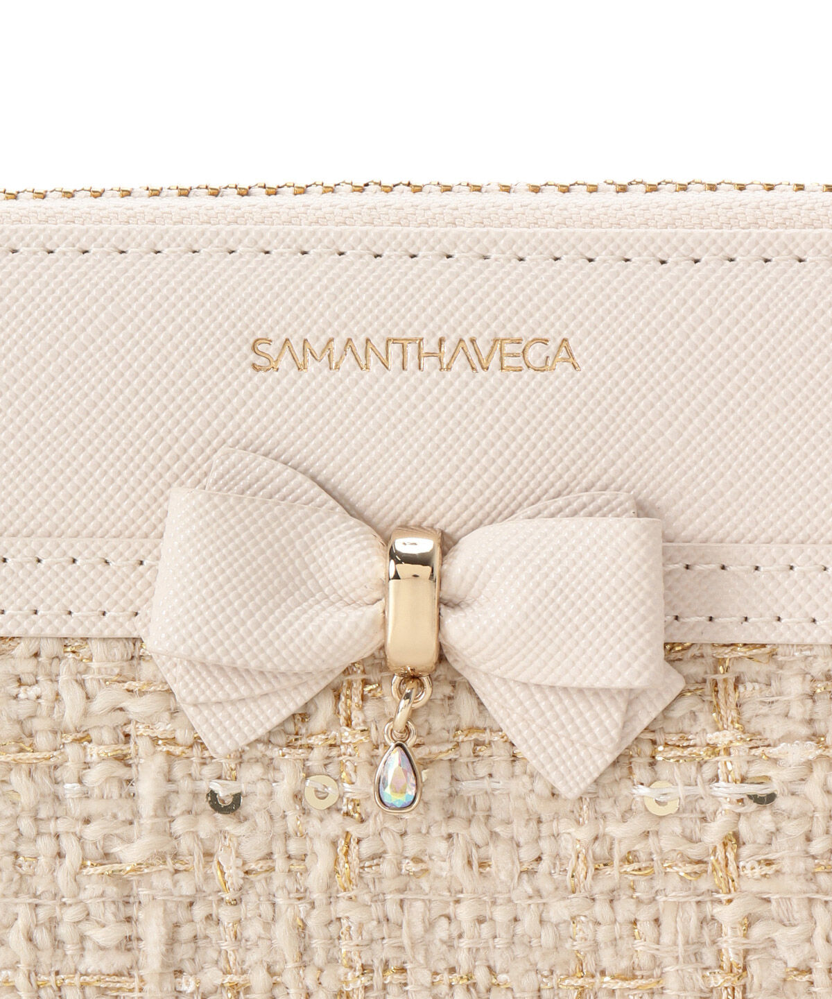 Samantha Vega「ツイードアクセントリボン長財布」|財布|