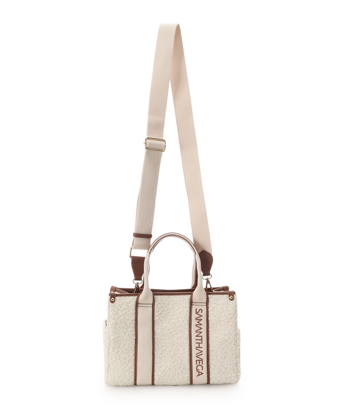 Samantha Vega「ロゴテープボアハンドバッグ（小）」|ハンドバッグ|