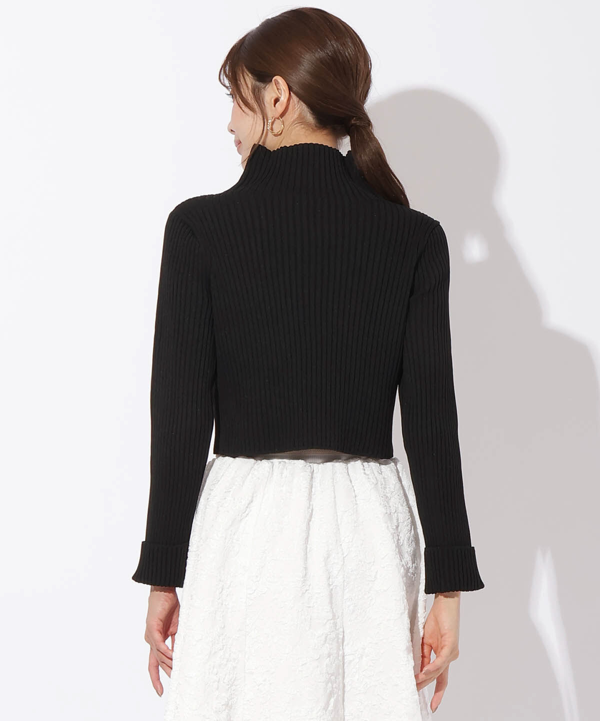 アンドクチュール「リブジッパーカーディガン」|カーディガン|