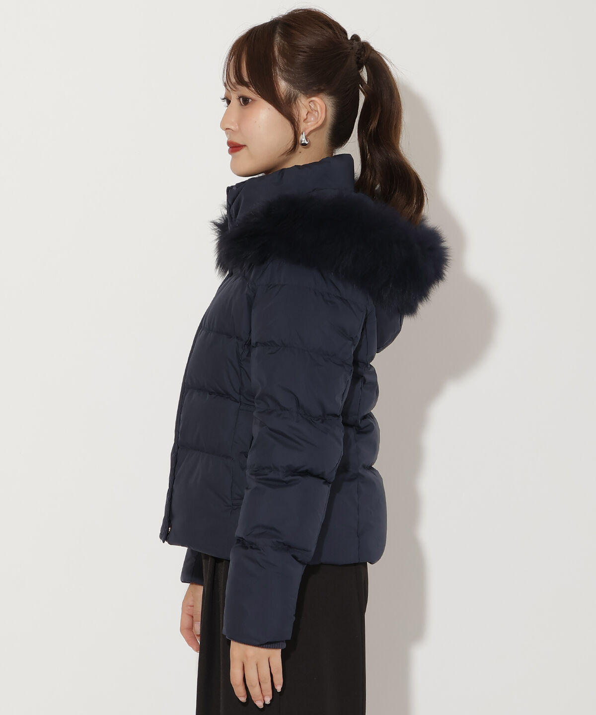 アンドクチュール「FOXファー付きショートダウン」|ダウン|