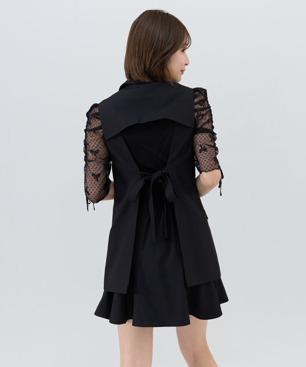 REDYAZEL「バックオープンベスト&times;フレアミニスカートセットアップ」|ワンピース|