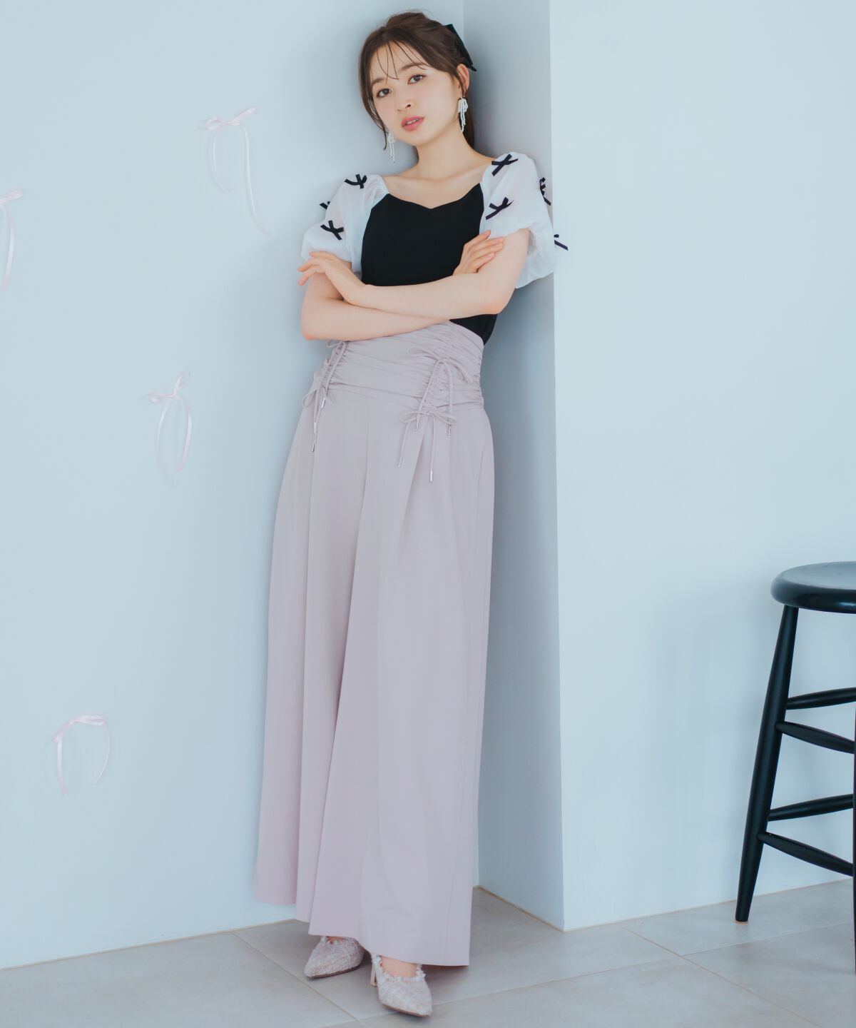 WILLSELECTION「ドロスト風リボンワイドパンツ」|その他|