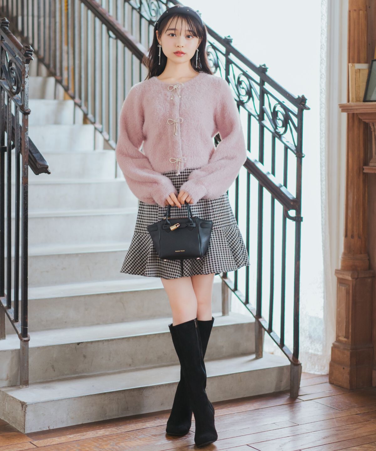 WILLSELECTION「リボンモチーフニットカーディガン」|カーディガン|