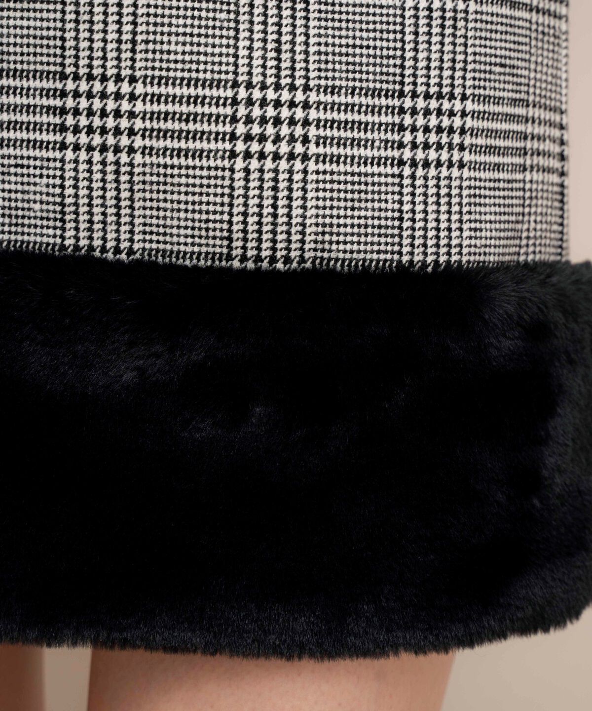 WILLSELECTION「裾ファーハイウエストミニスカート」|台形|