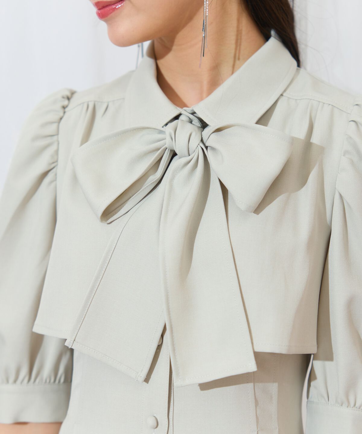 WILLSELECTION「レイヤードライクリボンタイシャツワンピース」|ワンピース|