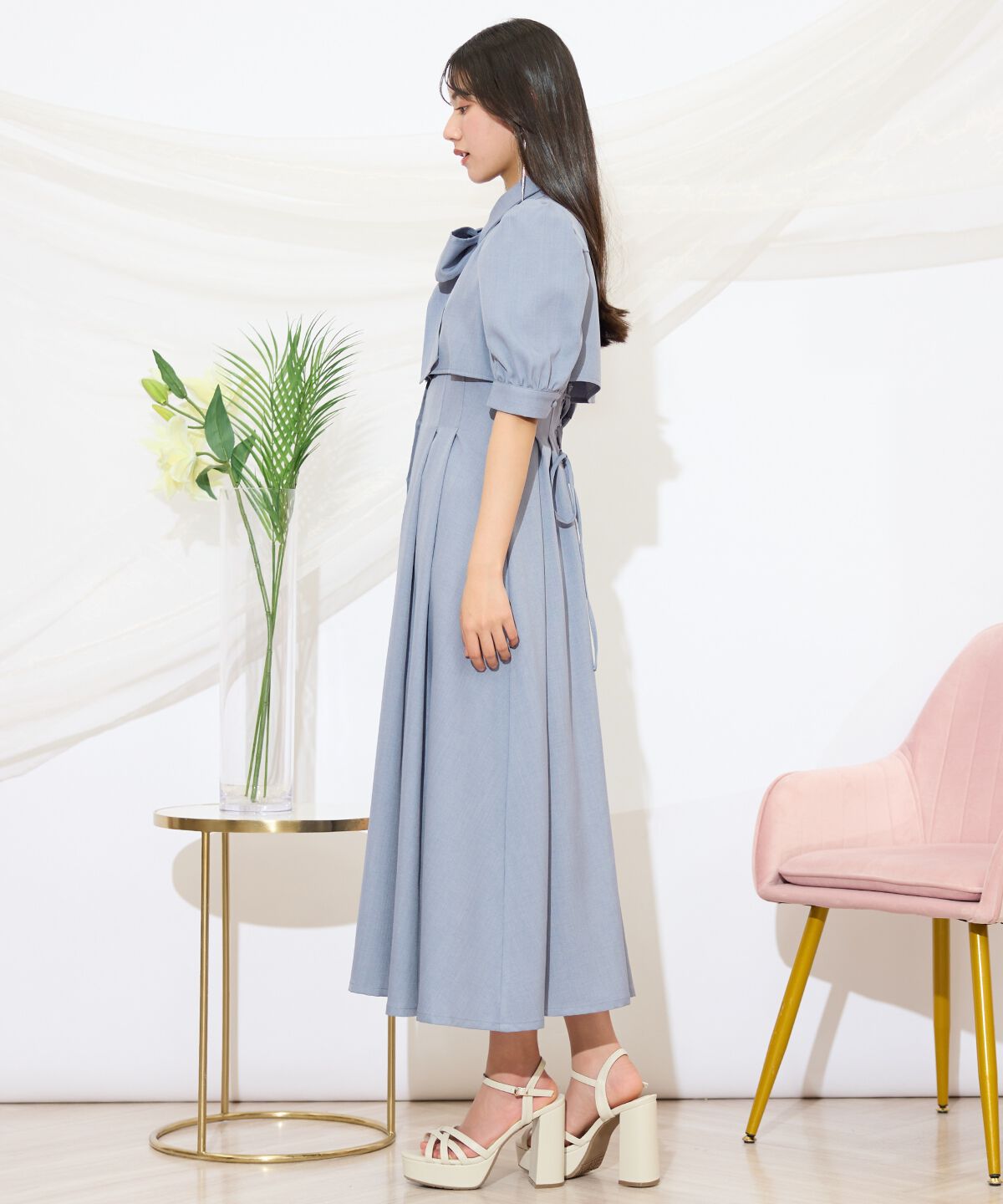 WILLSELECTION「レイヤードライクリボンタイシャツワンピース」|ワンピース|