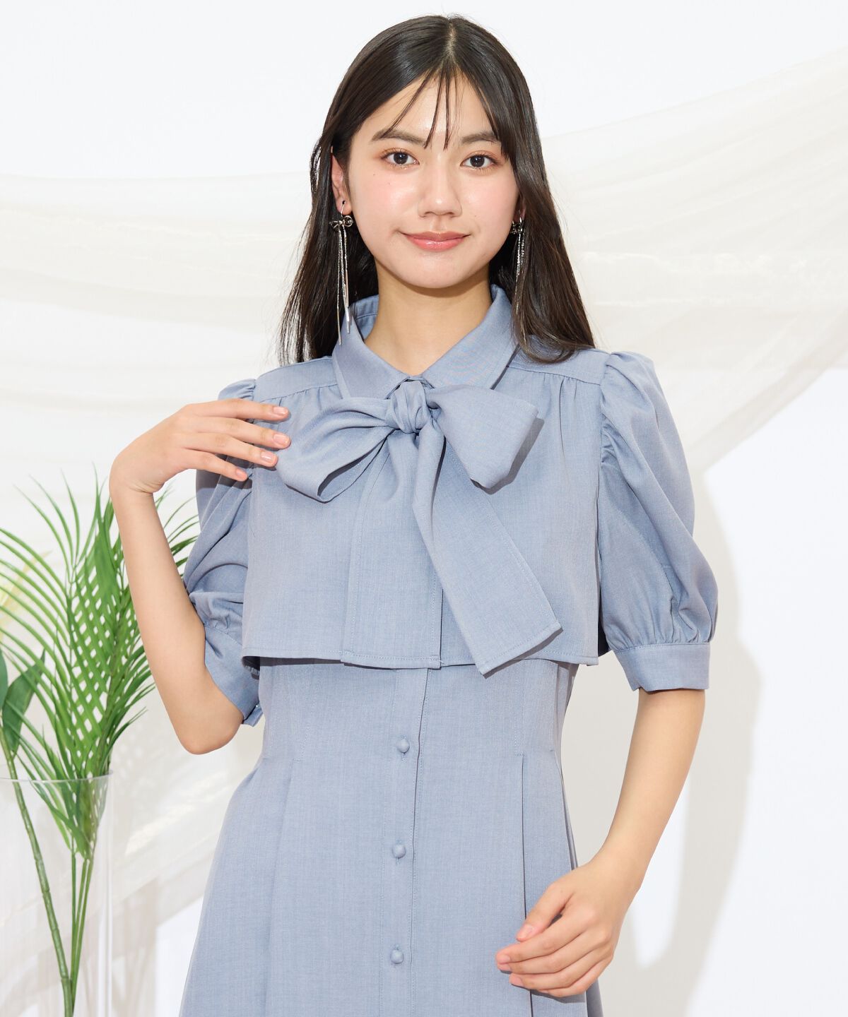 WILLSELECTION「レイヤードライクリボンタイシャツワンピース」|ワンピース|