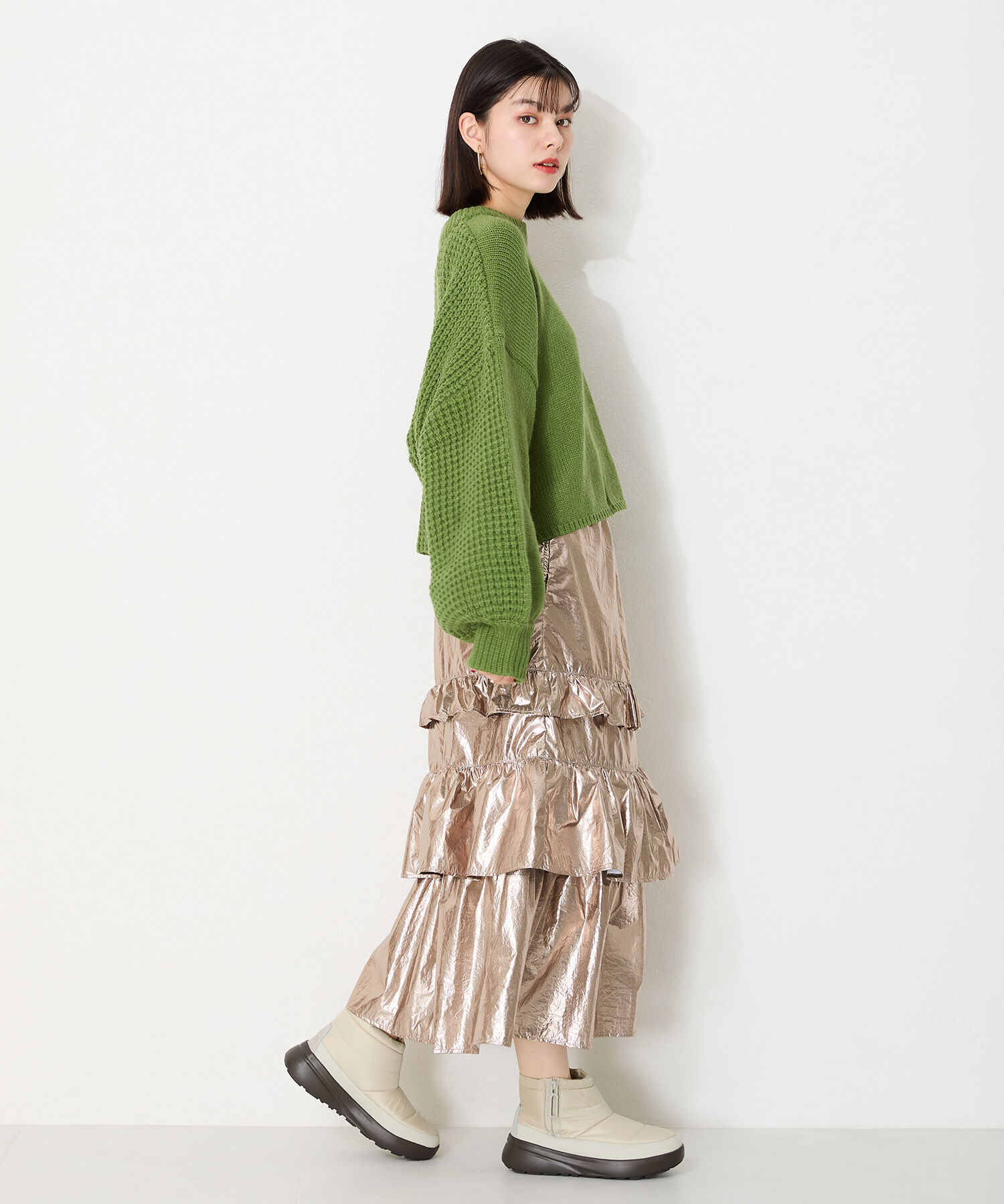 ORiental TRaffic「サイドジップスノーブーツ/OT3405」|モカシン|