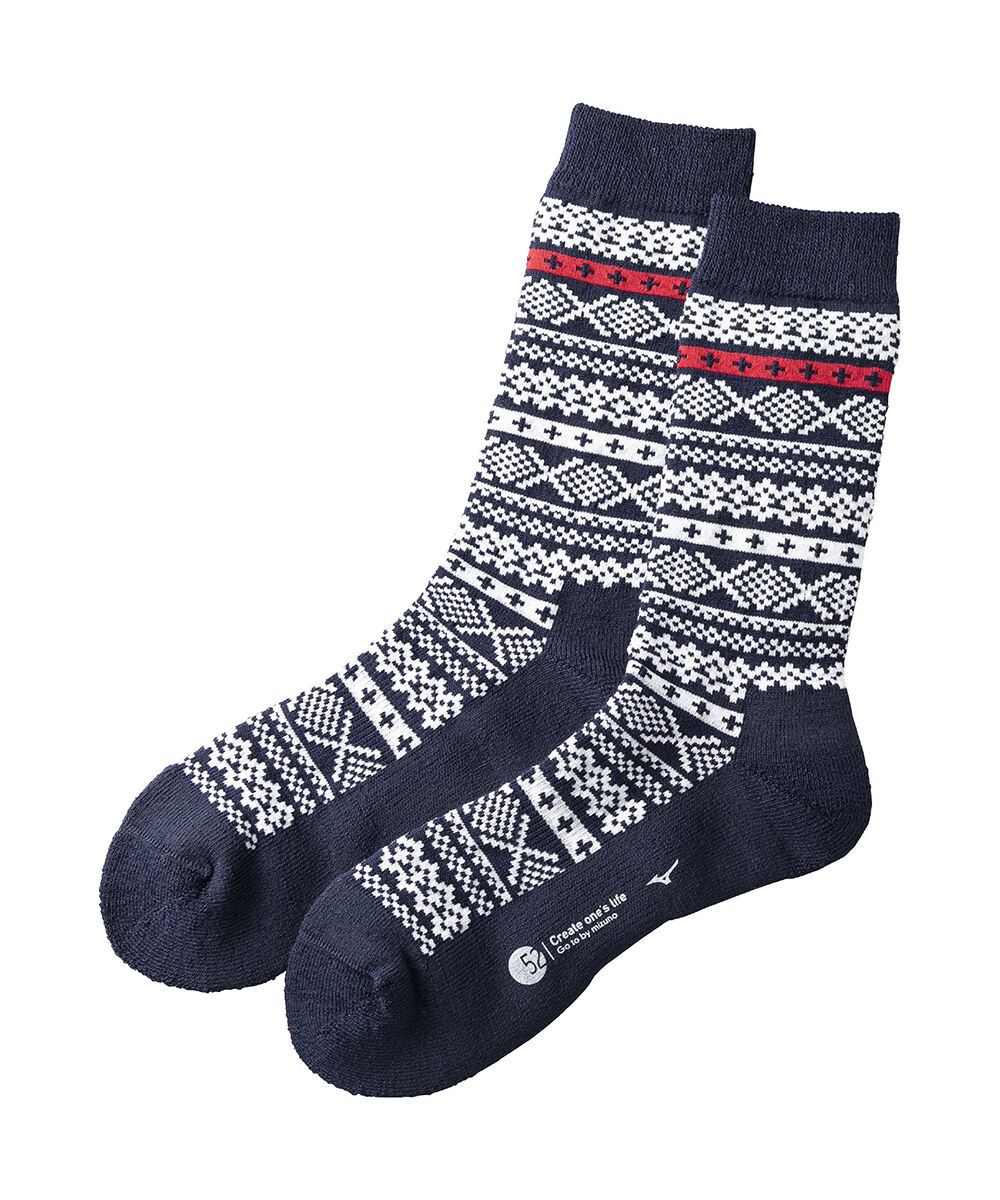 MIZUNO「【吸湿発熱】ブレスサーモウールウインターソックス」|ソックス|ホワイト