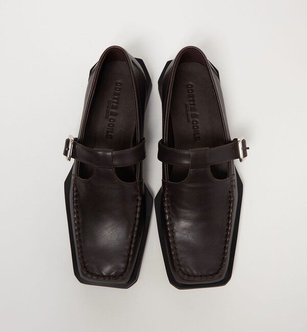 ODETTE E ODILE「ボクシーTストラップ フラット30&uarr;」|ローファー|