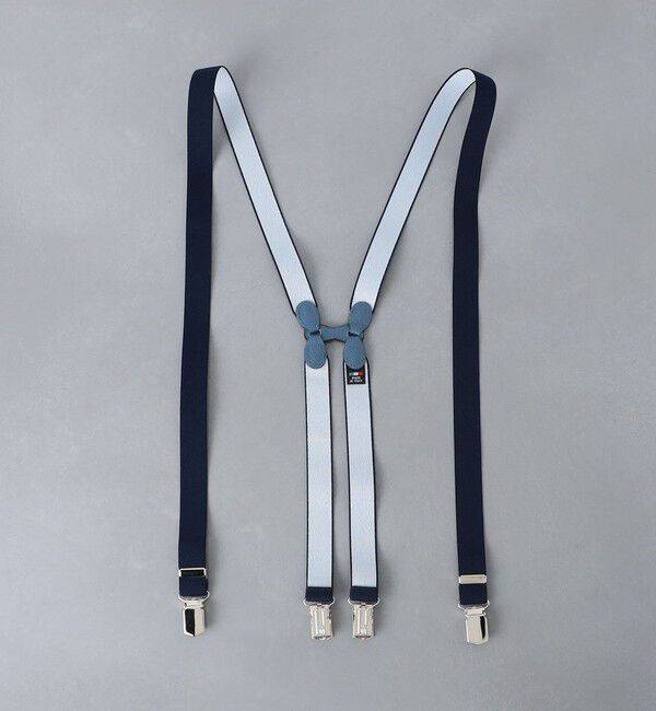 UNITED ARROWS「ナロ― ソリッド サスペンダー」|サスペンダー|NAVY