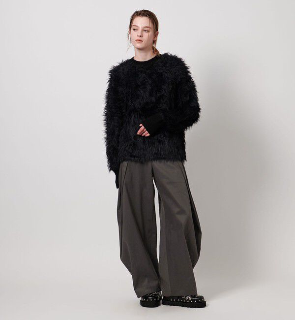 ASTRAET「＜ASTRAET＞コットン ギャバ 2タック テーパードパンツ」|チノ|