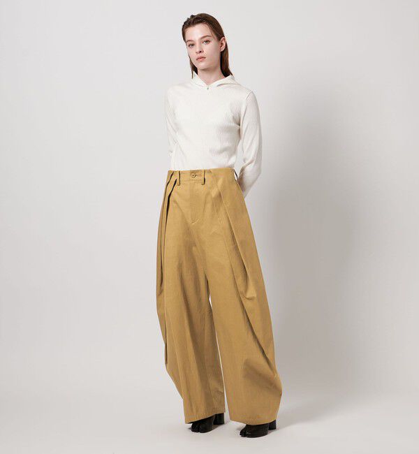 ASTRAET「＜ASTRAET＞コットン ギャバ 2タック テーパードパンツ」|チノ|