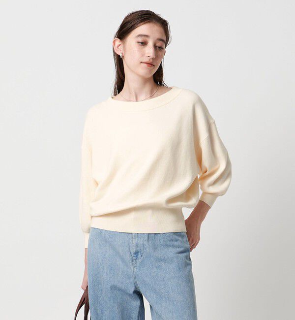 UNITED ARROWS「スヴィン オフネック ニット ‐ウォッシャブル‐」|ニット・セーター|OFF WHITE