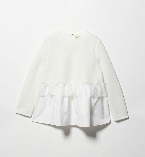 UNITED ARROWS「ペプラムフリル カットソー」|Tシャツ・カットソー|WHITE