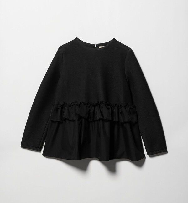 UNITED ARROWS「ペプラムフリル カットソー」|Tシャツ・カットソー|BLACK