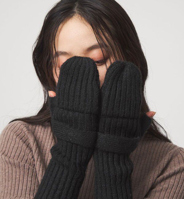 UNITED ARROWS green label relaxing「2WAY フラップ アームウォーマー / 手袋」|手袋|BLACK