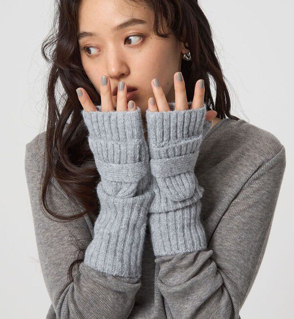 UNITED ARROWS green label relaxing「2WAY フラップ アームウォーマー / 手袋」|手袋|LT.GRAY