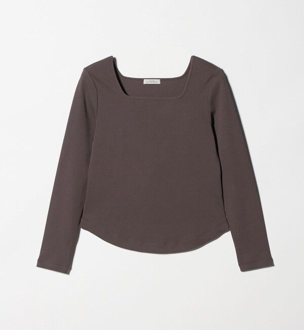 UNITED ARROWS green label relaxing「デコルテ フライス ロングスリーブ プルオーバー」|Tシャツ・カットソー|DK.BROWN