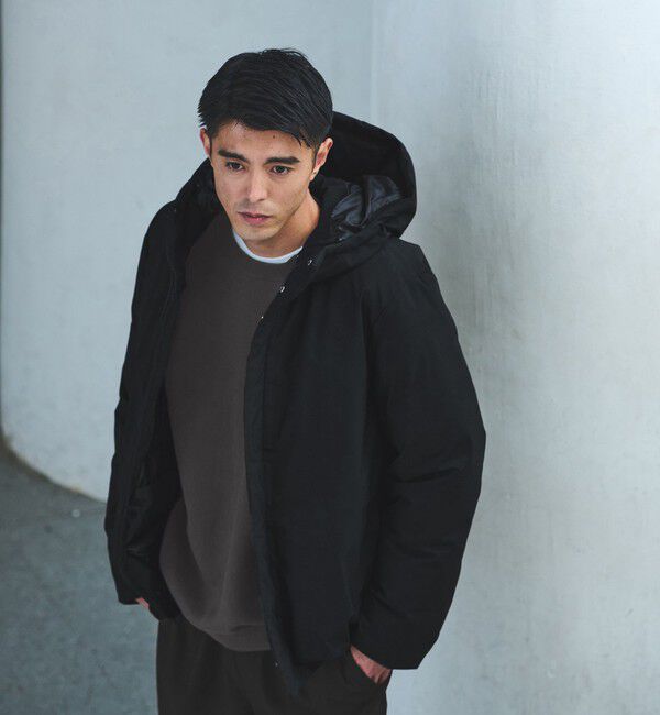 UNITED ARROWS green label relaxing「T/W  フード ダウン ブルゾン」|ダウン|BLACK
