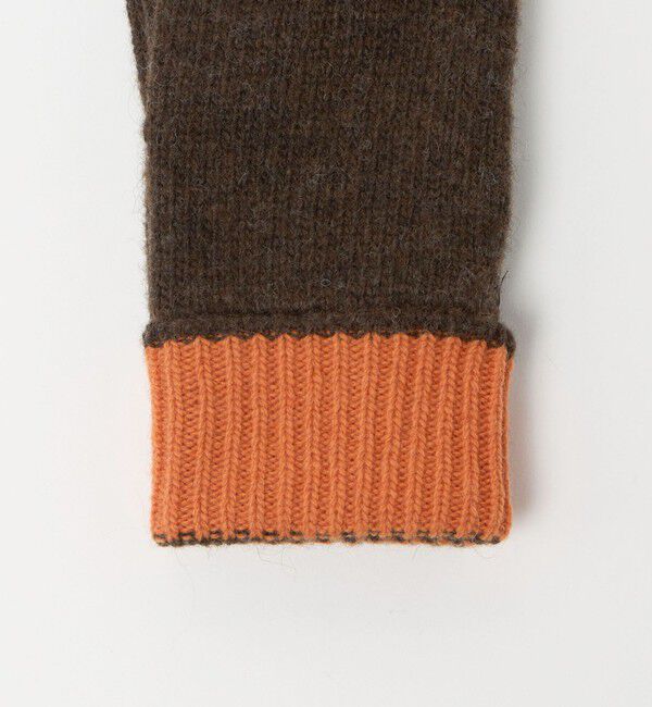 UNITED ARROWS green label relaxing「バイカラー ニット グローブ -タッチパネル対応-」|手袋|