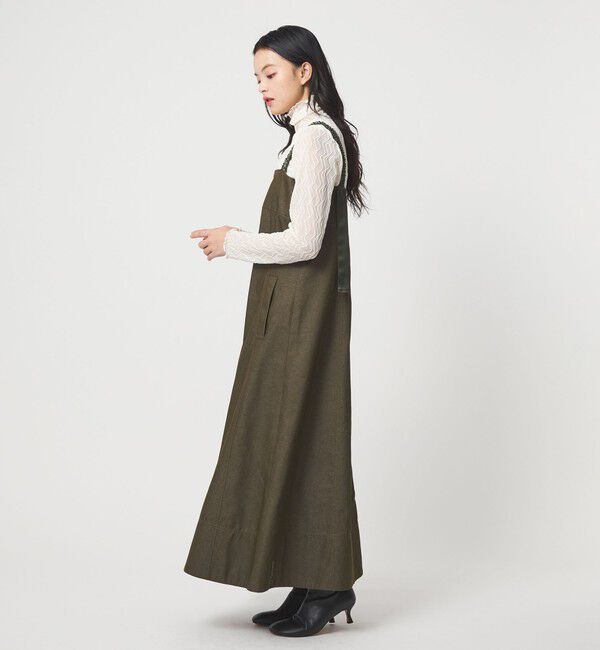 EMMEL REFINES「＜EMMEL REFINES＞EM ギャザーストラップ ジャンパースカート」|ワンピース|