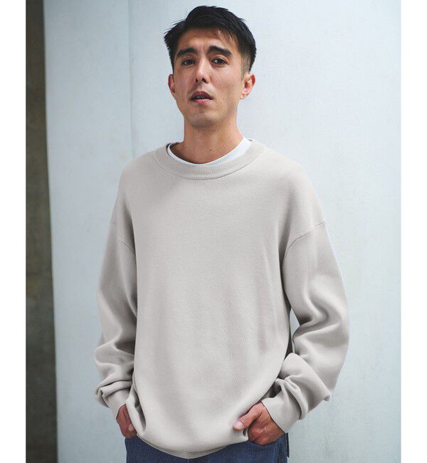 UNITED ARROWS green label relaxing「コットン スウェット クルーネック ニット」|ニット・セーター|LT.GRAY