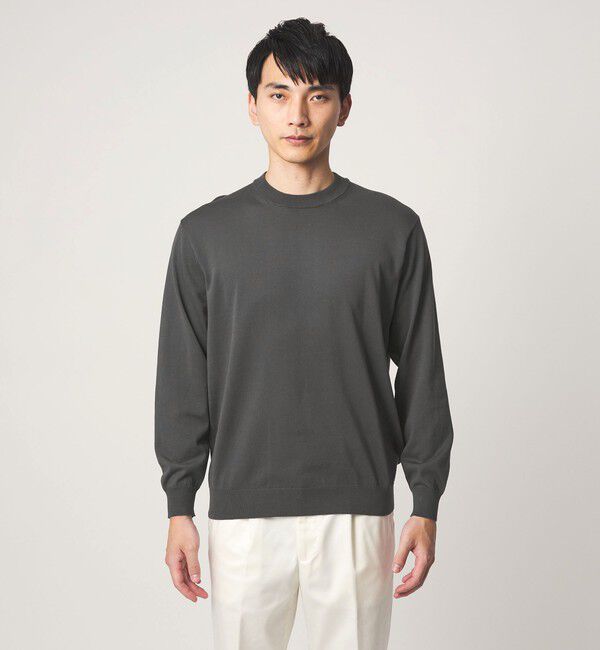 UNITED ARROWS green label relaxing「MTB コットン ハイゲージ クルーネック ニット」|ニット・セーター|