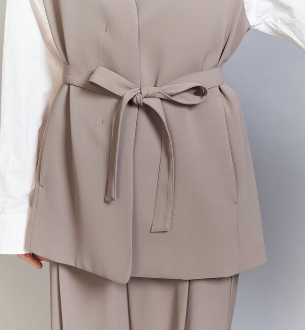 BEAUTY&YOUTH UNITED ARROWS「【WEB限定 Wardrobe DAILY MINIMAL】ダブルクロス リボンベルトジレ ウォッシャブル」|ベスト・ジレ|