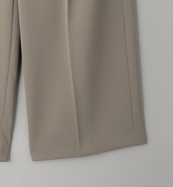 BEAUTY&YOUTH UNITED ARROWS「【WEB限定 Wardrobe DAILY MINIMAL】ダブルクロス タックワイドストレートパンツ -ウォッシャブル-」|スラックス|