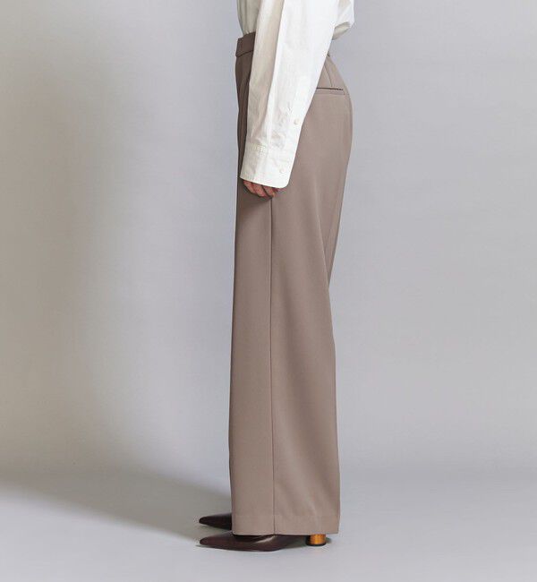BEAUTY&YOUTH UNITED ARROWS「【WEB限定 Wardrobe DAILY MINIMAL】ダブルクロス タックワイドストレートパンツ -ウォッシャブル-」|スラックス|