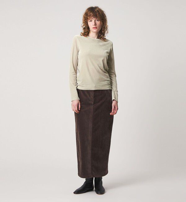 STEVEN ALAN「＜Steven Alan＞ベロア ロングスリーブ プルオーバー」|Tシャツ・カットソー|