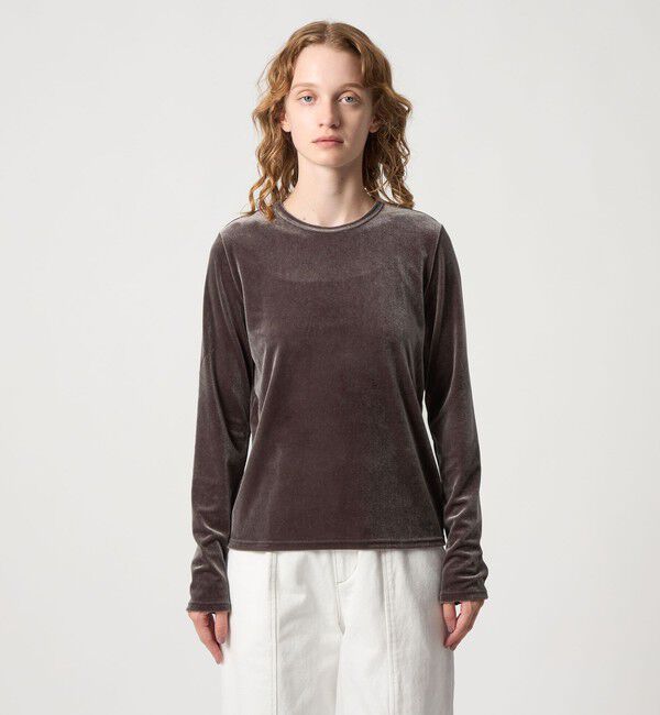 STEVEN ALAN「＜Steven Alan＞ベロア ロングスリーブ プルオーバー」|Tシャツ・カットソー|
