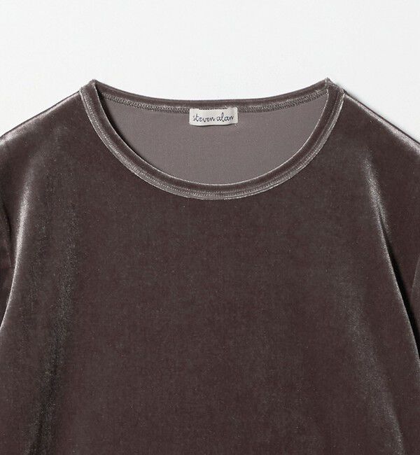 STEVEN ALAN「＜Steven Alan＞ベロア ロングスリーブ プルオーバー」|Tシャツ・カットソー|