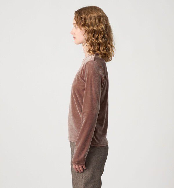 STEVEN ALAN「＜Steven Alan＞ベロア ロングスリーブ プルオーバー」|Tシャツ・カットソー|