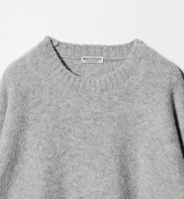 BEAUTY&YOUTH UNITED ARROWS「クリンプ コットンウール クルーネック ニット」|ニット・セーター|