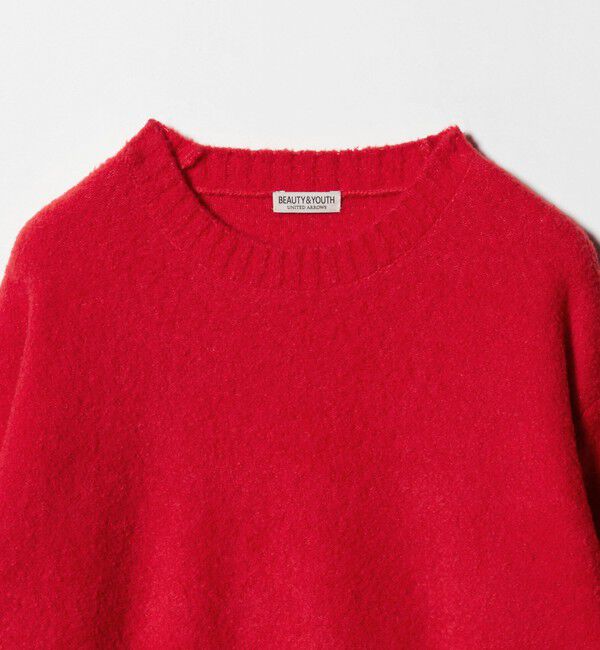 BEAUTY&YOUTH UNITED ARROWS「クリンプ コットンウール クルーネック ニット」|ニット・セーター|