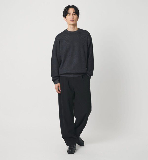 BEAUTY&YOUTH UNITED ARROWS「フェード アゼ クルーネック ニット 手洗い可能」|ニット・セーター|