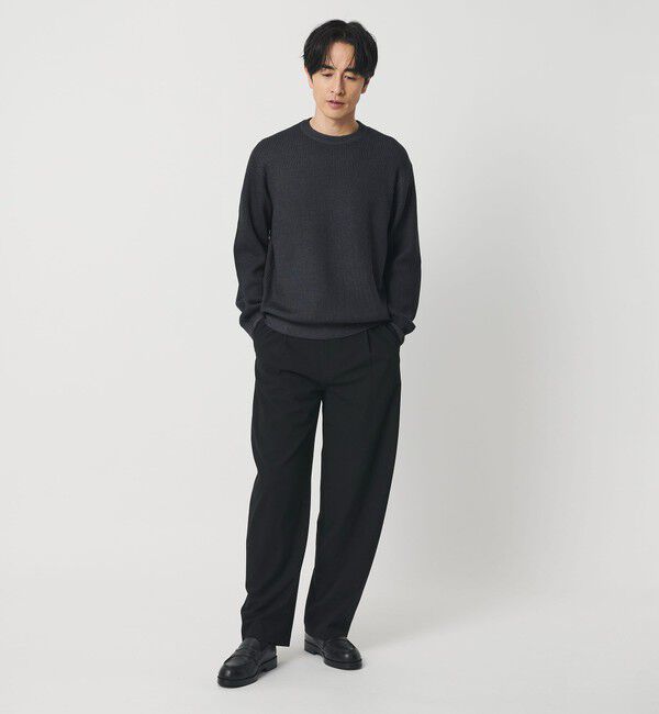 BEAUTY&YOUTH UNITED ARROWS「フェード アゼ クルーネック ニット 手洗い可能」|ニット・セーター|