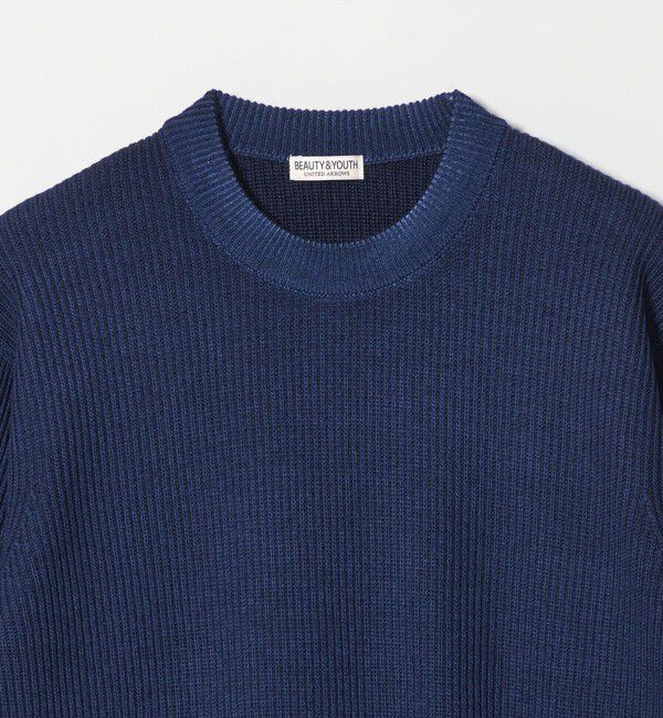 BEAUTY&YOUTH UNITED ARROWS「フェード アゼ クルーネック ニット 手洗い可能」|ニット・セーター|