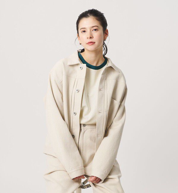 BEAUTY&YOUTH UNITED ARROWS「パイル リンガー ロングスリーブTシャツ」|Tシャツ・カットソー|OFF WHITE