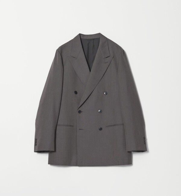 STEVEN ALAN「＜Steven Alan＞ ウール オックスフォード ダブルブレステッド 6B ジャケット」|テーラードジャケット|MD.GRAY