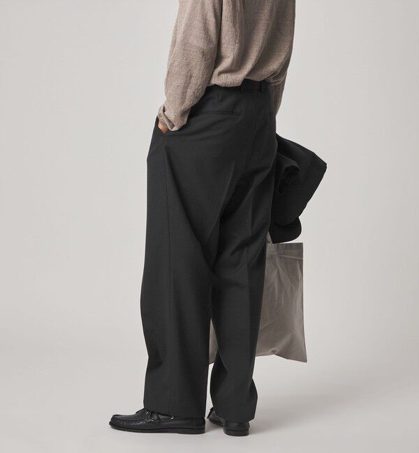 STEVEN ALAN「＜Steven Alan＞ ウール オックスフォード アウト ワンプリーツ スラックス」|スラックス|