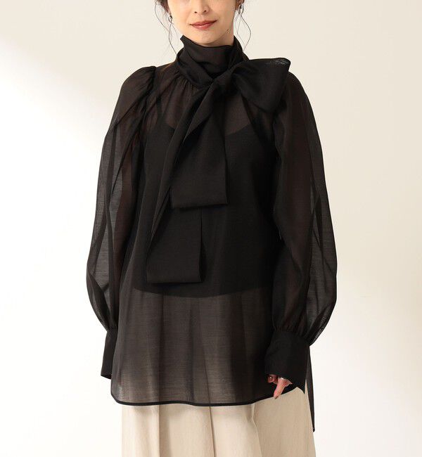 Demi-Luxe BEAMS 「オーガンジー リボンブラウス」|シャツ・ブラウス|