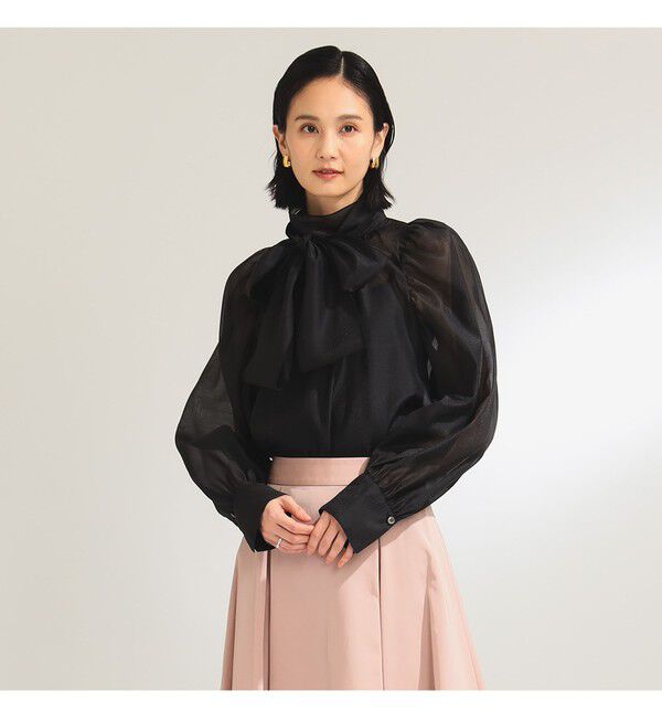 Demi-Luxe BEAMS 「オーガンジー リボンブラウス」|シャツ・ブラウス|