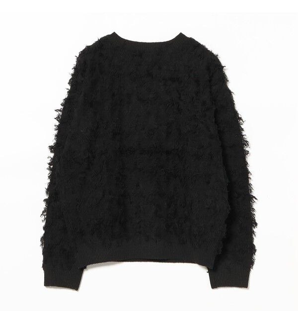 Ray BEAMS 「カット ジャカード フリンジ クルーネック ニット」|ニット・セーター|