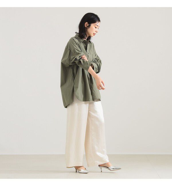 Demi-Luxe BEAMS 「TICCA / コットン スクエア ビッグシャツ」|シャツ・ブラウス|