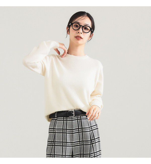 Demi-Luxe BEAMS 「【別注】SLOANE / 12ゲージ カシミヤ クルーネック ニット」|ニット・セーター|別注WHITE