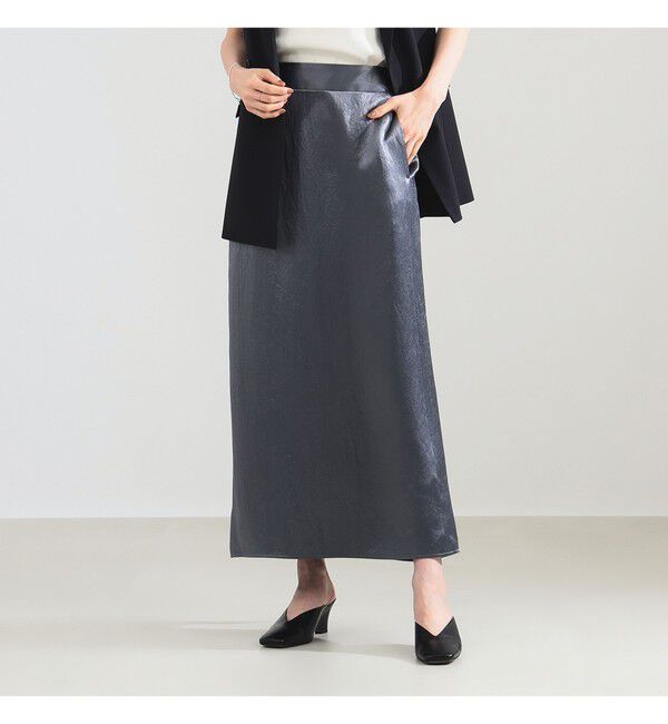 Demi-Luxe BEAMS 「アセテート サテン イージースカート」|スカート|